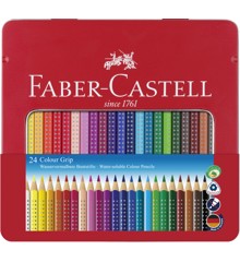 Faber-Castell - Coloured pencil Colour Grip tin of 24 (112423)