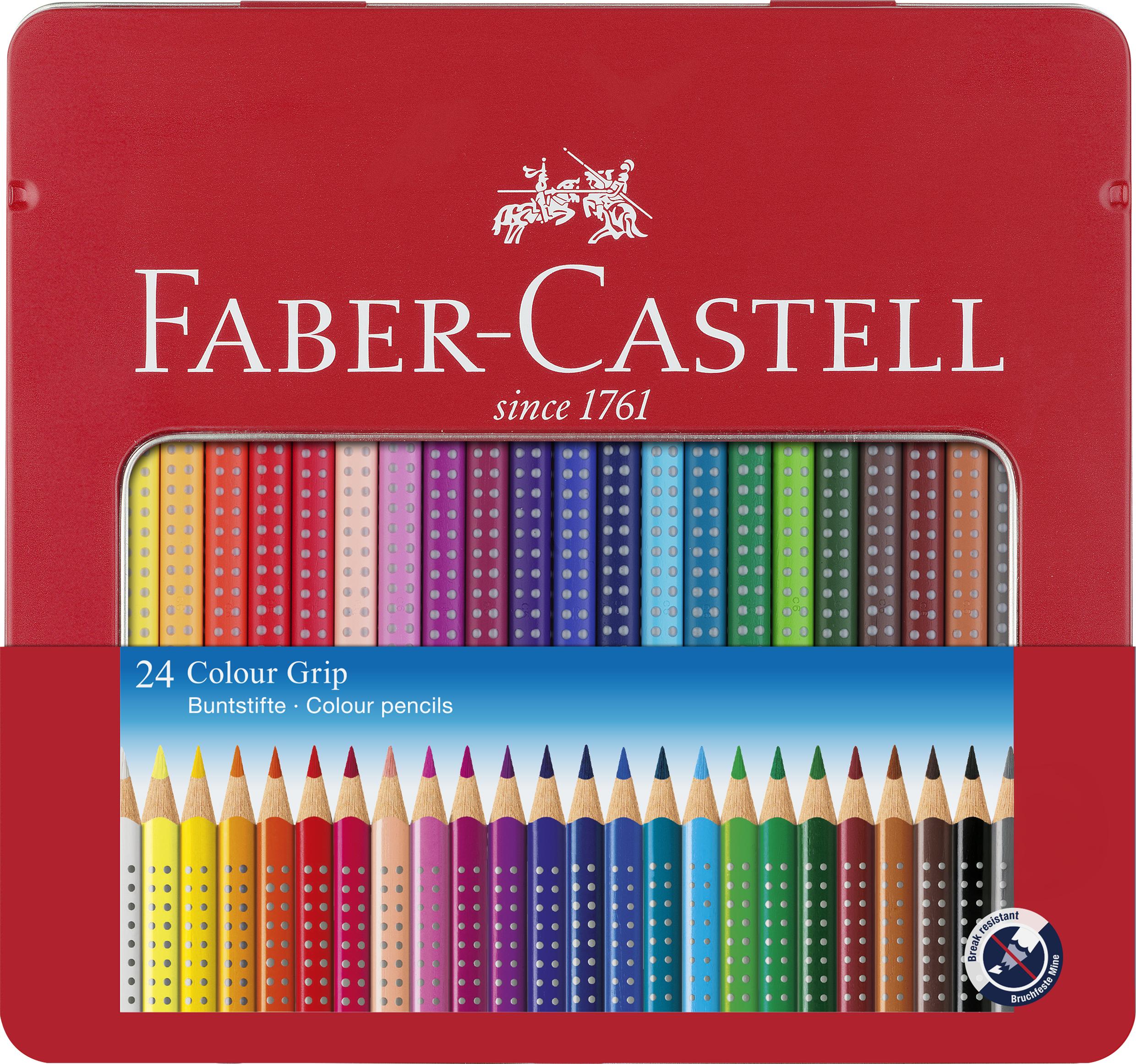 Faber-Castell - Colour Grip Buntstift, 24er Metalletui (112423)
