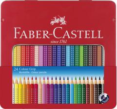 Faber-Castell - Coloured pencil Colour Grip tin of 24 (112423)