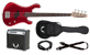 Dean Guitars - Hillsboro Junior - 3/4 Elektrisk Bas Start Pakke (Metallic Red) thumbnail-1