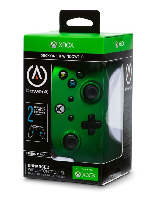 PowerA Xbox One Enhanced Wired - Emerald Fade