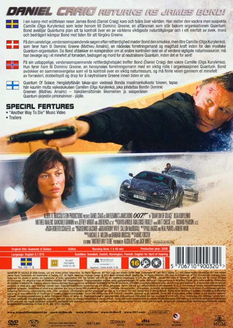 James Bond - Quantum Of Solace - DVD