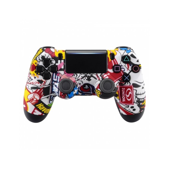 Køb ZedLabz replacement soft touch front housing plate for Sony PS4 Pro JDM-040 controllers - sticker bomb