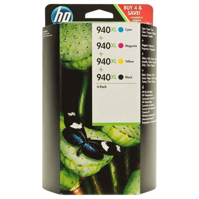 Original HP 940XL High Capacity 4 Colour Ink Cartridge Multipack (C2N93AE)