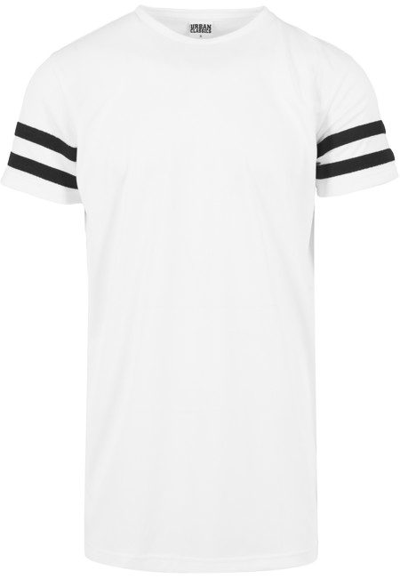 Urban Classics 'Stripe Mesh' T-shirt - Hvid / Sort
