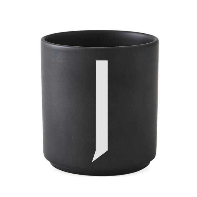 ​Design Letters - Personal Porcelain Cup J - Black