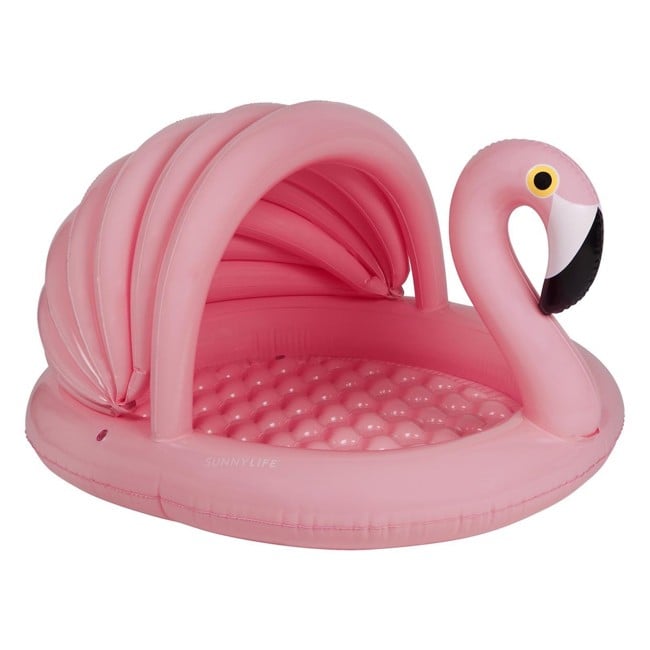 Sunnylife - Oppustelig babypool med skygge, Flamingo (S9MPOOFL)