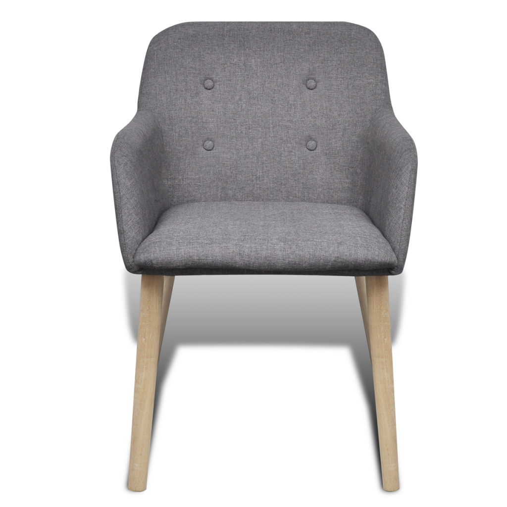 4 pcs Fabric Dining Chair Set with Oak Legs 4 Pcs Fabric Dining Chair Set With Oak