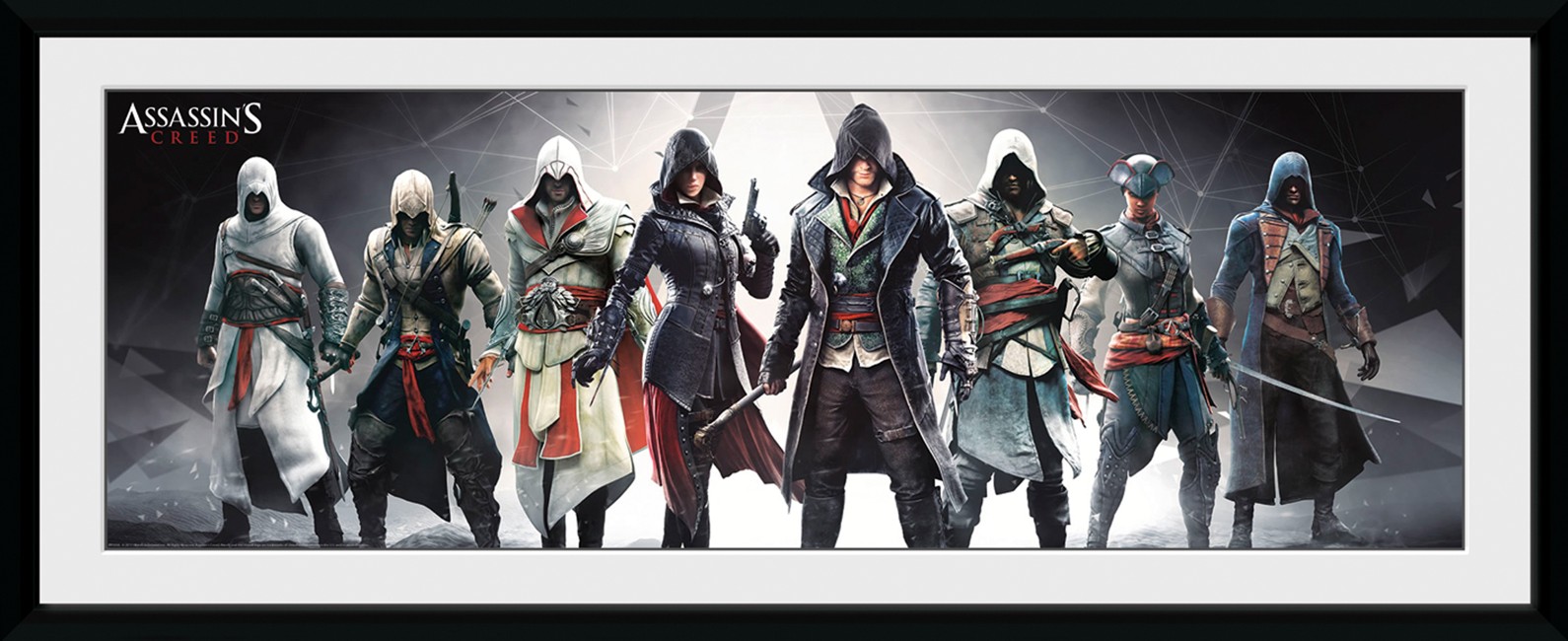 Assassins Creed Characters Framed Collector Print 30x75cm