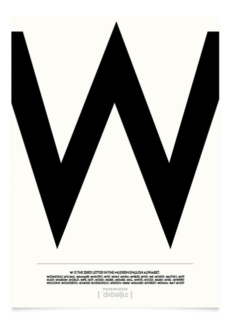 Kortkartellet - W - Plakat 50 x 70 cm