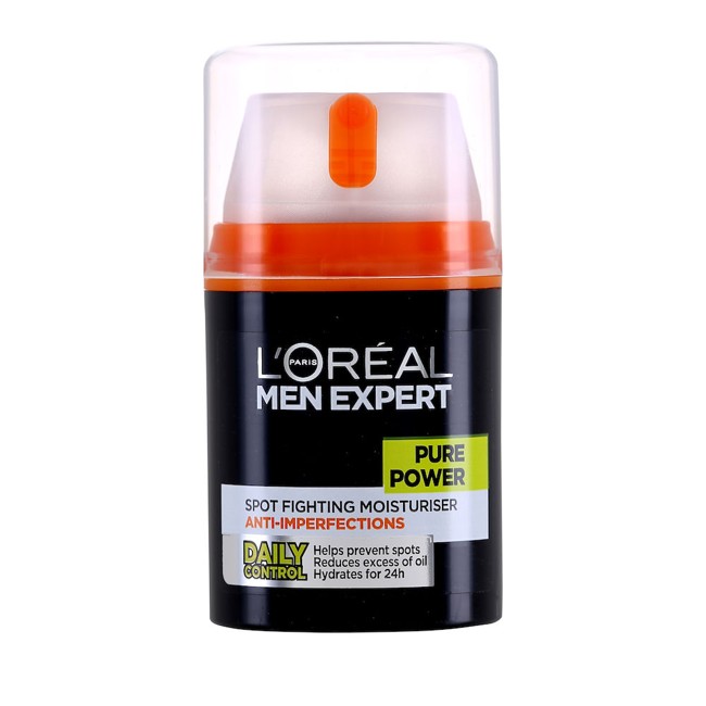 L'Oréal -  Men Expert Pure Power Spot Fighting Moisturiser Anti-Imperfections - Ansigtscreme 50 ml