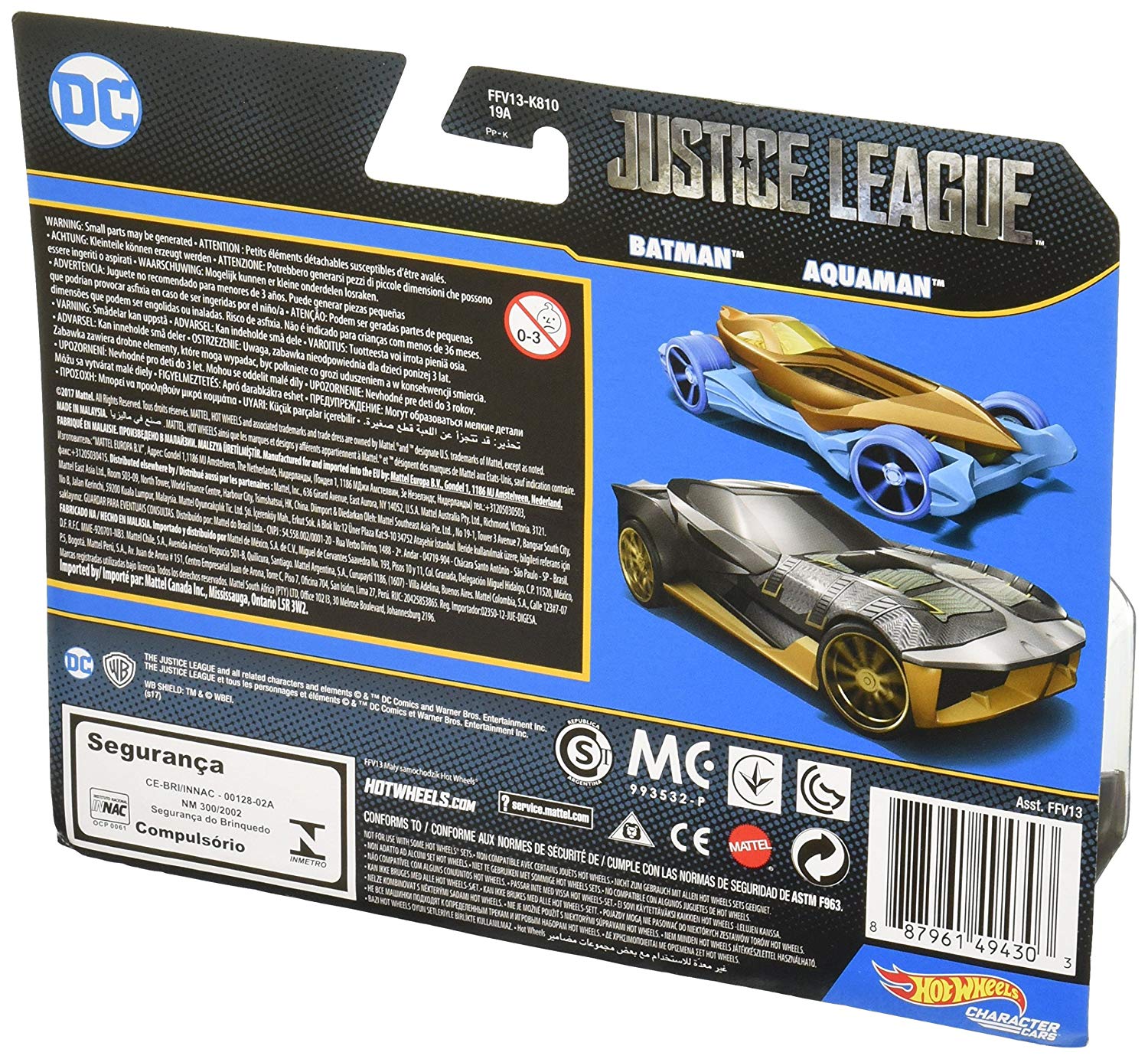 2 Hot Wheels Autos Justice League Batman und Aquaman Fahrzeuge DC Universe 