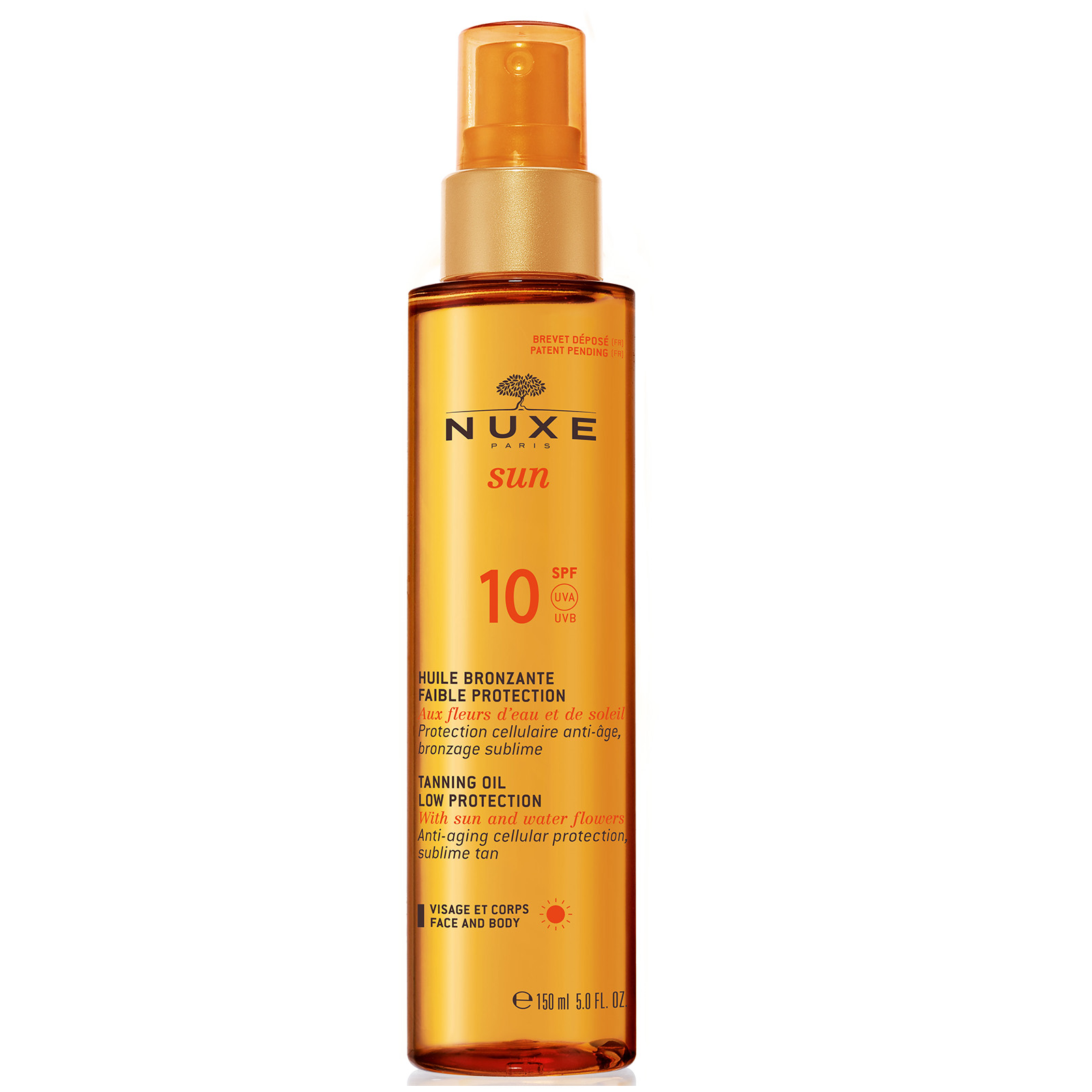 Nuxe Sun- Tanning Oil Face and Body 150 ml - SPF 10 - Skjønnhet