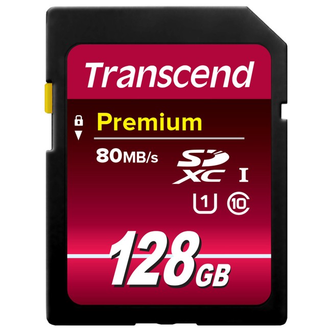 Transcend SDXC 128GB UHS-I U1 (80MBs) SD Memory Card