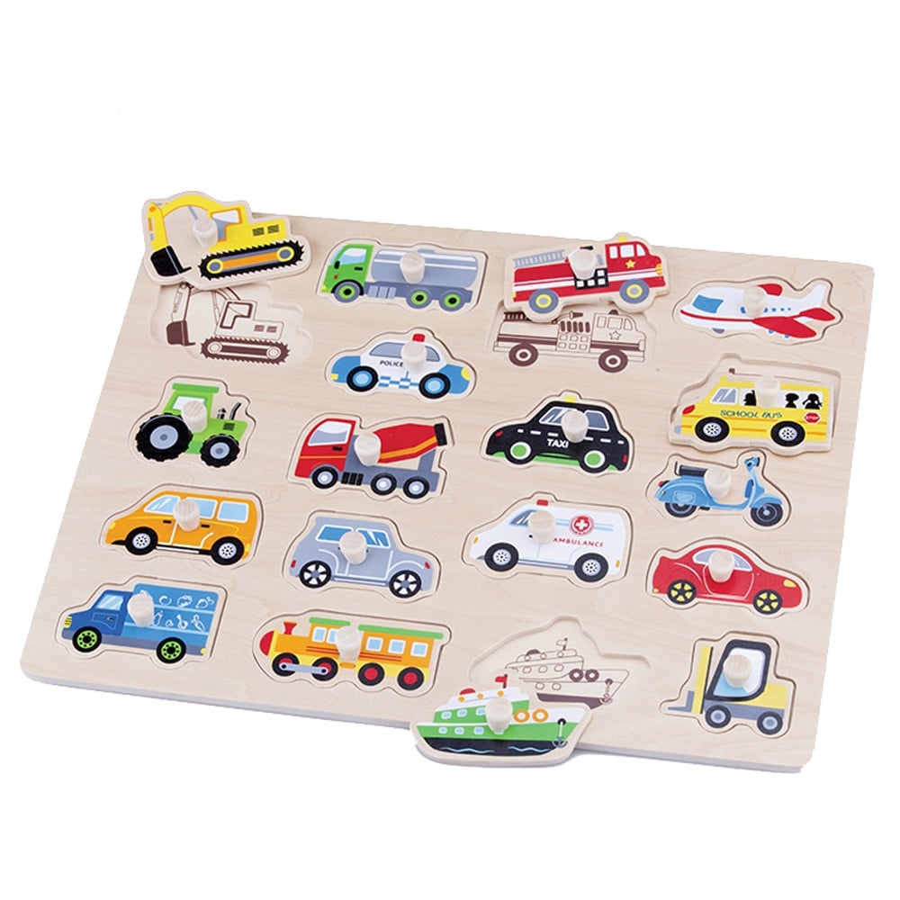 New Classic Toys - Wooden Puzzle - Vehicles (N10536)