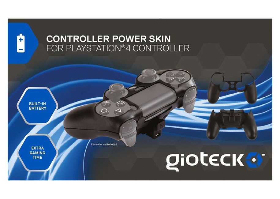 Gioteck Playstation 4 Controller Power Skin Black