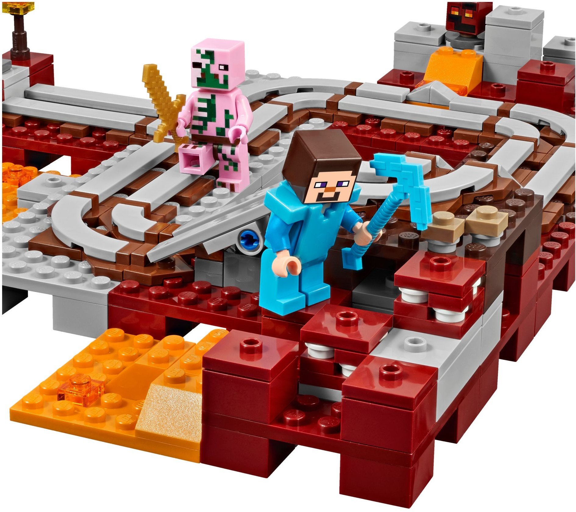 lego minecraft rails