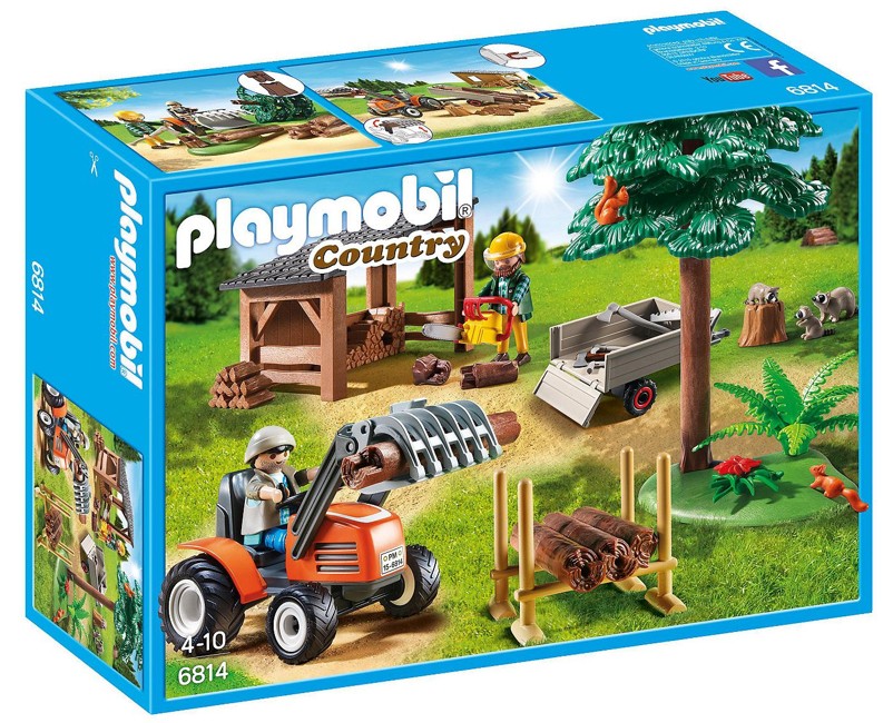 Playmobil - Skovhyggerplads med traktor (6814)