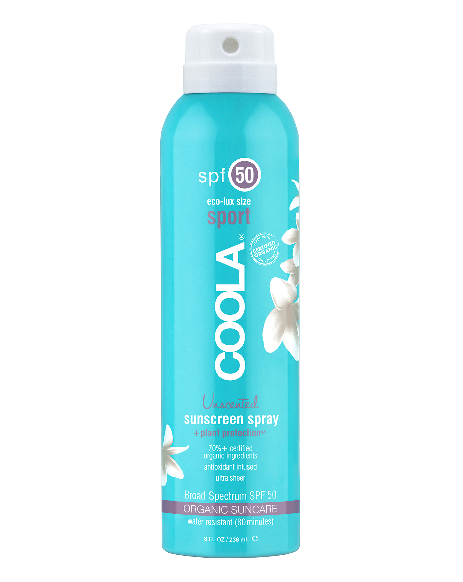 Coola - Sport Spray SF50 - Unparfümiert - 236 ml.