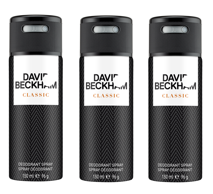 David Beckham - 3x Classic Deodorant Spray 150 ml