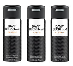 David Beckham - 3x Classic Deodorant Spray 150 ml