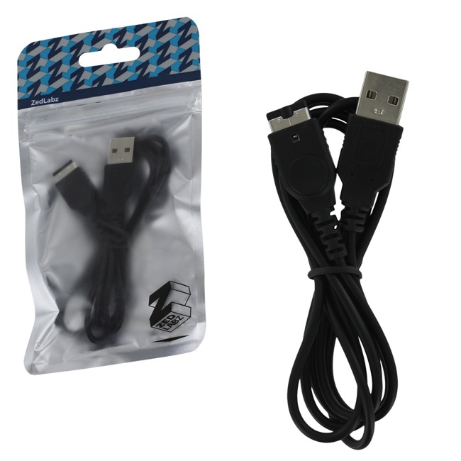 ZedLabz 1.2M USB charging cable adapter lead for Nintendo DS original (NDS) & Gameboy advance SP (GBA SP)
