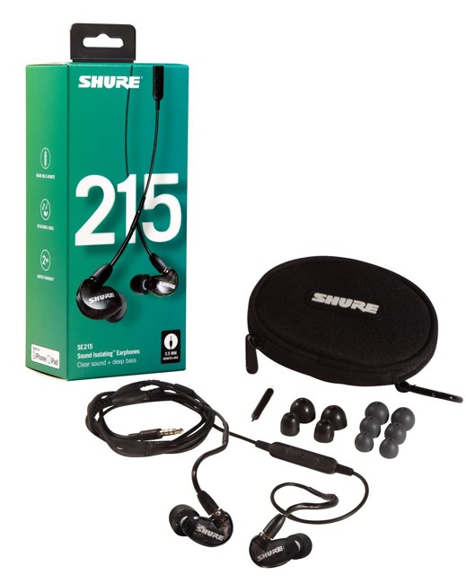 Shure - SE215-K UNI - In-Ear Hovedtelefoner (Black) (DEMO)