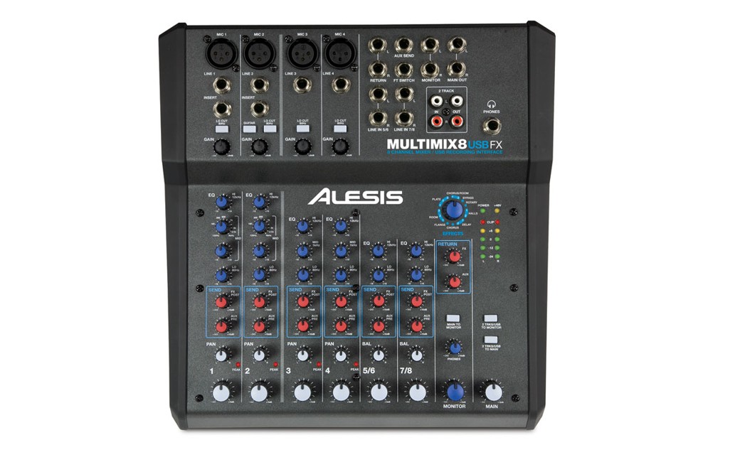 Alesis - MultiMix 8 USB FX - Analog Mixer & USB Audio Lydkort