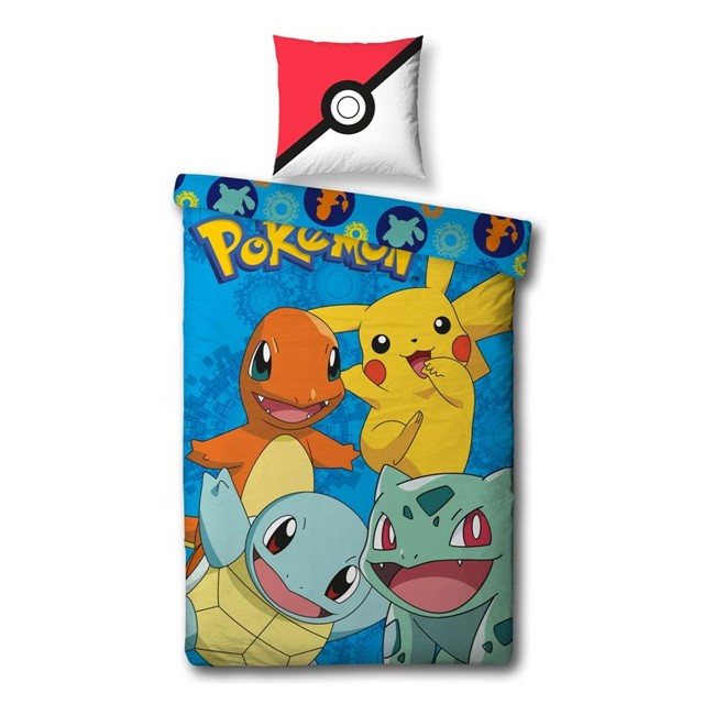 Pokémon - Duvet cover - Single - 140x200 cm + 1 pillowcase 65x65 cm - Multi colour