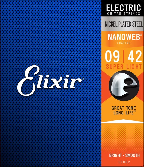 Elixir - Nanoweb Strenge Sæt - Til Elektrisk Guitar (009-042)