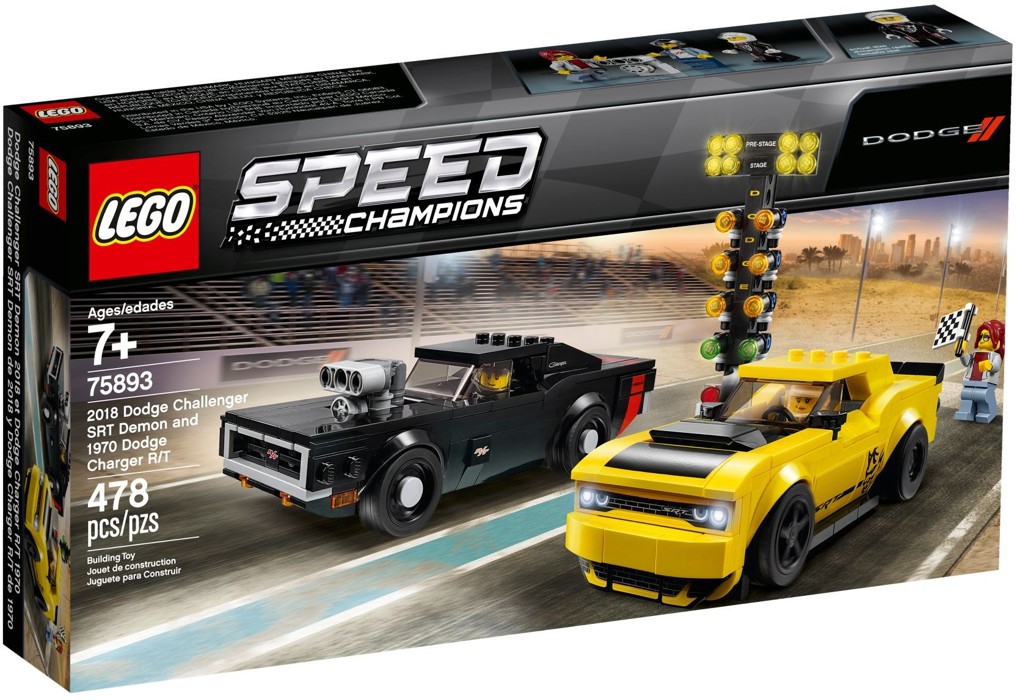LEGO Speed Champions - 2018 Dodge Challenger SRT Demon and 1970 Dodge Charger R/T (75893)