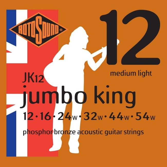 Rotosound JK12 Phosphor Bronze Akustisk Western Guitar Strenge Sæt (12-54)