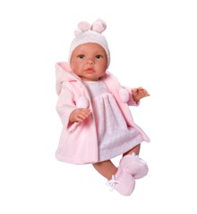 Asi - Leonora doll with rose warm coat, 46 cm