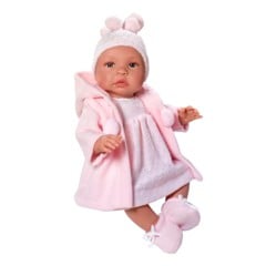 Asi - Leonora doll with rose warm coat, 46 cm