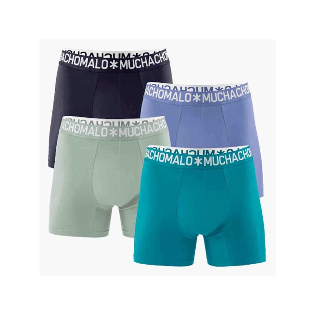 Muchachomalo 4-Pack Boxer Shorts Men Dubble Blue