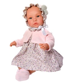 Asi - Leonora doll in rose dress with little flowers, 46 cm