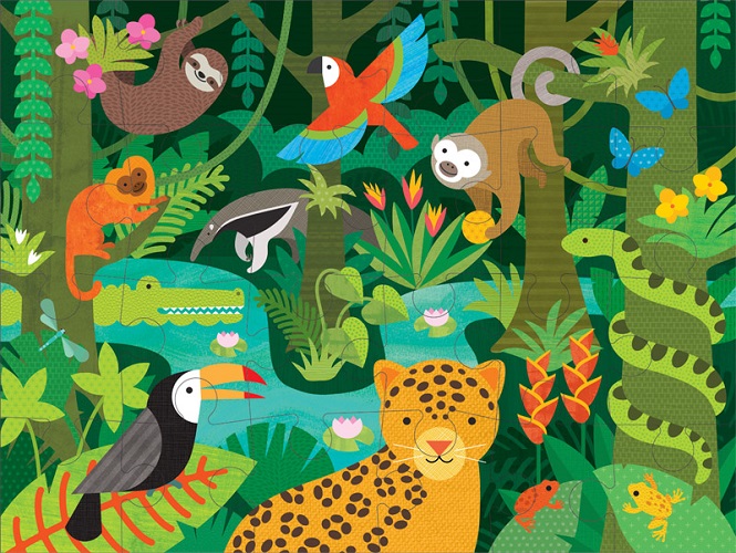 Wild Rainforest Petit Collage Floor Puzzle 24 Pieces