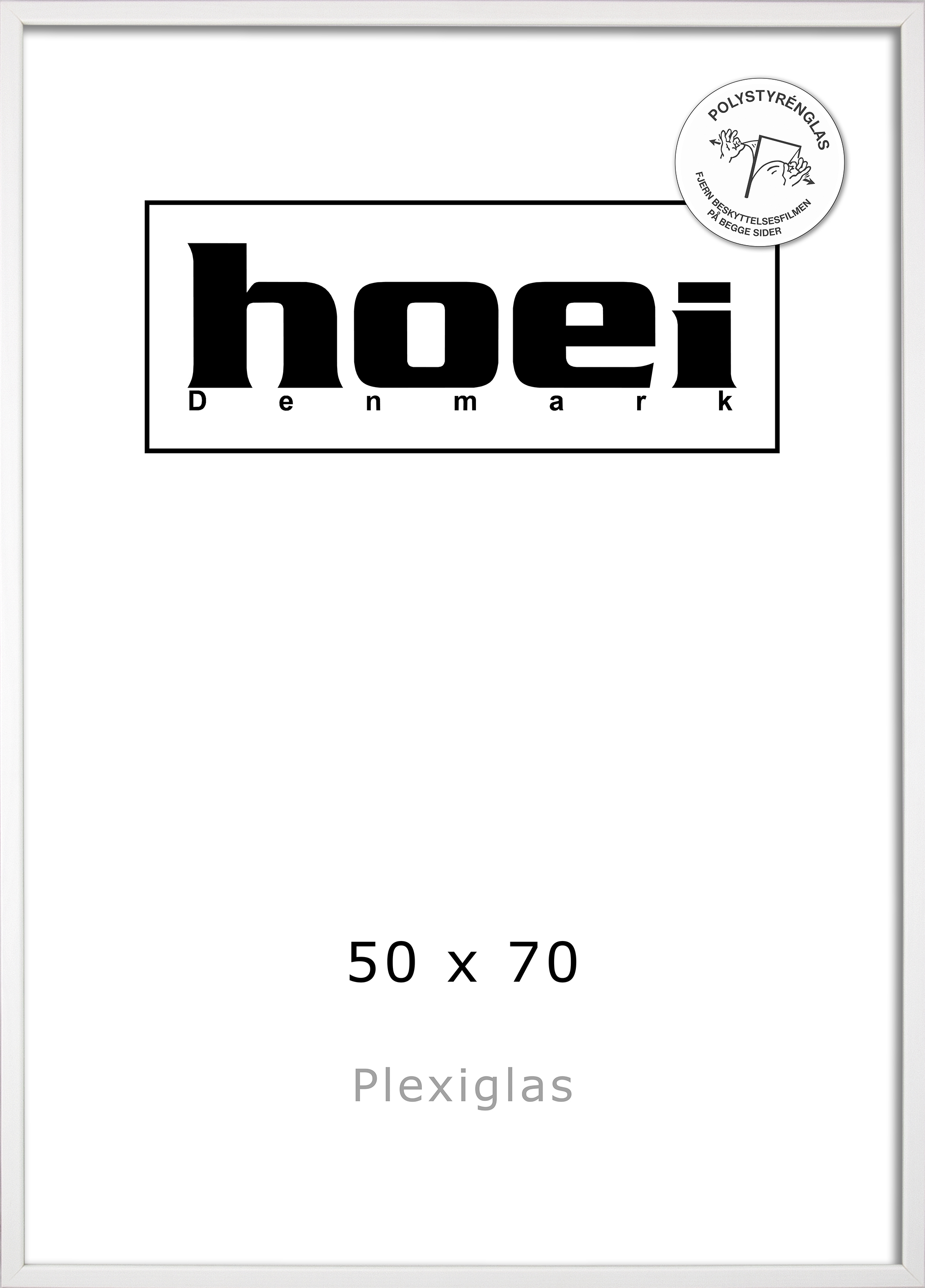 Køb Hoei Denmark - Hoei Ramme Plexiglas 50 x - Hvid