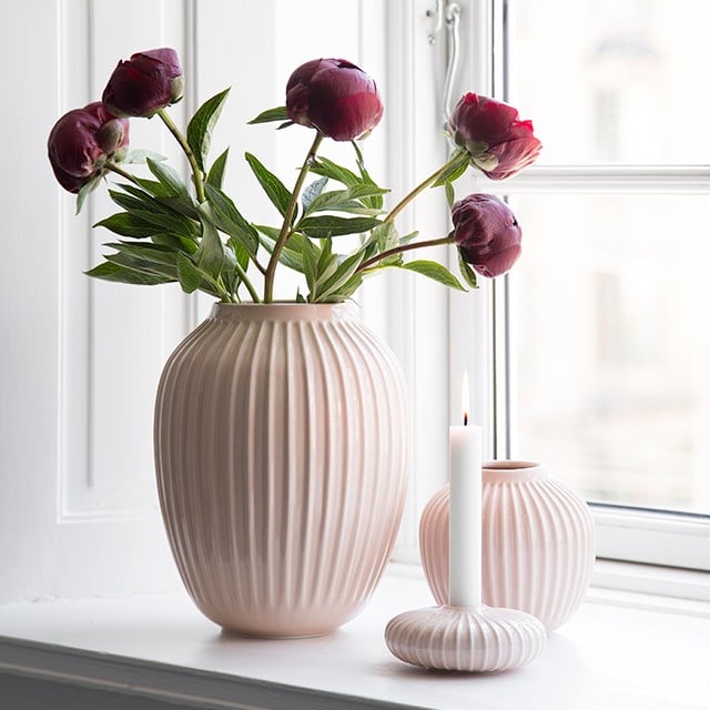 Kob Kahler Hammershoi Vase Mellem Rosa Rose M Inkl Fragt