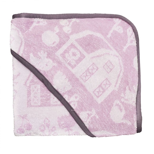 Sebra - Håndklæde med hætte - Rose - Farm (1010201)