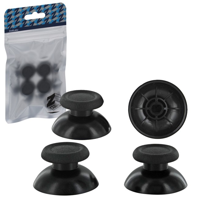 Thumbsticks for PS4 Sony Controller grip analog rubber ZedLabz - 4 pack Black