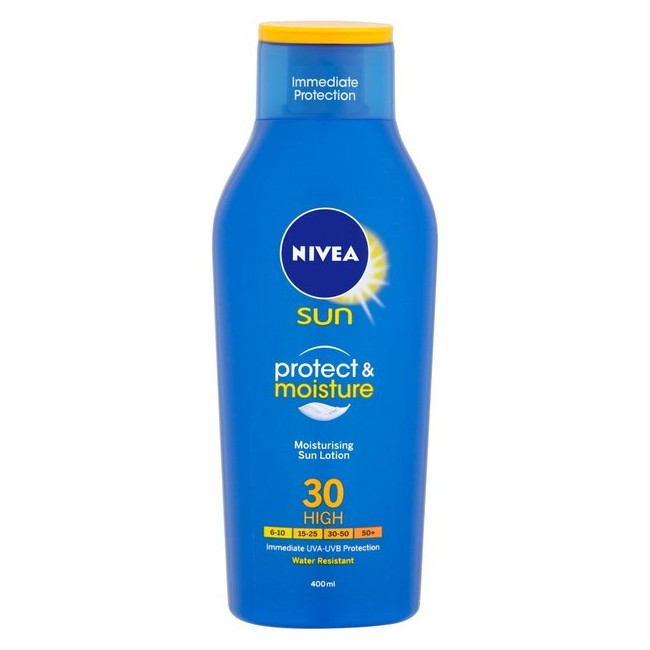 Nivea - Protect & Moisture - Sun Lotion SPF 30 - 400 ml. (STOR STR.)