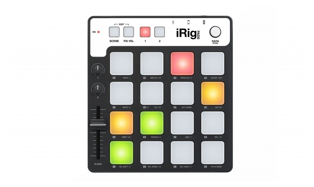 IK Multimedia - iRig Pads - MIDI Groove Controller Til iOS Enheder & PC/Mac