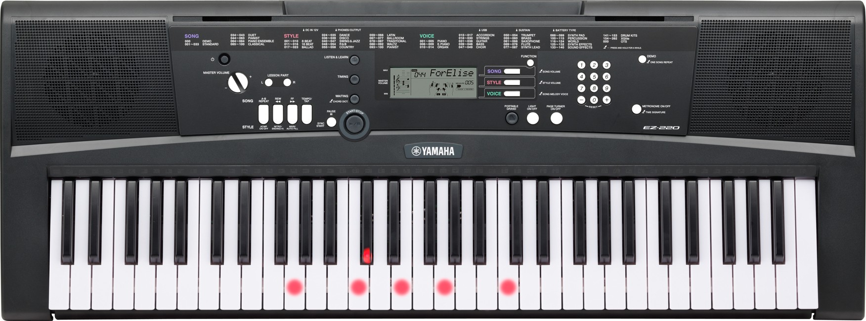 Yamaha - EZ-220 - Transportabel Keyboard