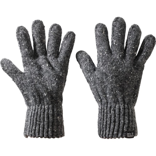 Jack Wolfskin Mens & Womens Merino Wool Warm Chunky Knit Gloves