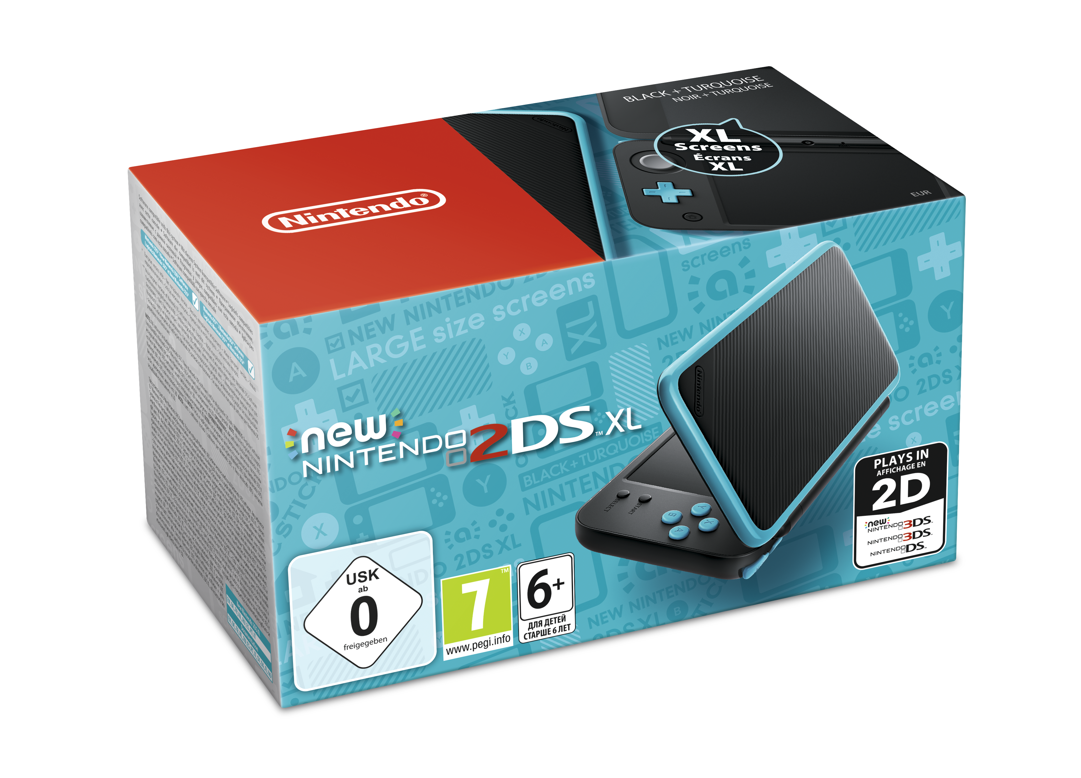 nintendo 2ds blue and black
