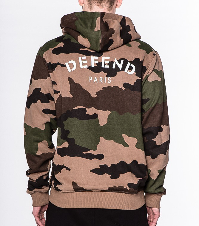 defend paris camo hoodie