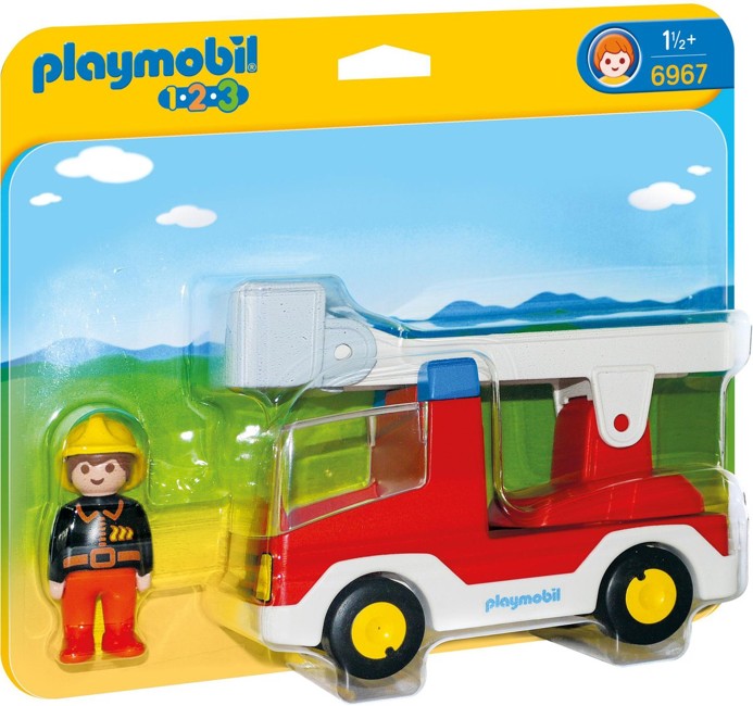 Playmobil - 1-2-3 - Ladder Unit Fire Truck (6967)