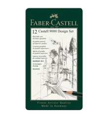 Faber-Castell - Castell 9000 Bleistift, Art Set, 12er Metalletui (119065)
