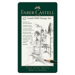 Faber-Castell - Castell 9000 Bleistift, Art Set, 12er Metalletui (119065)